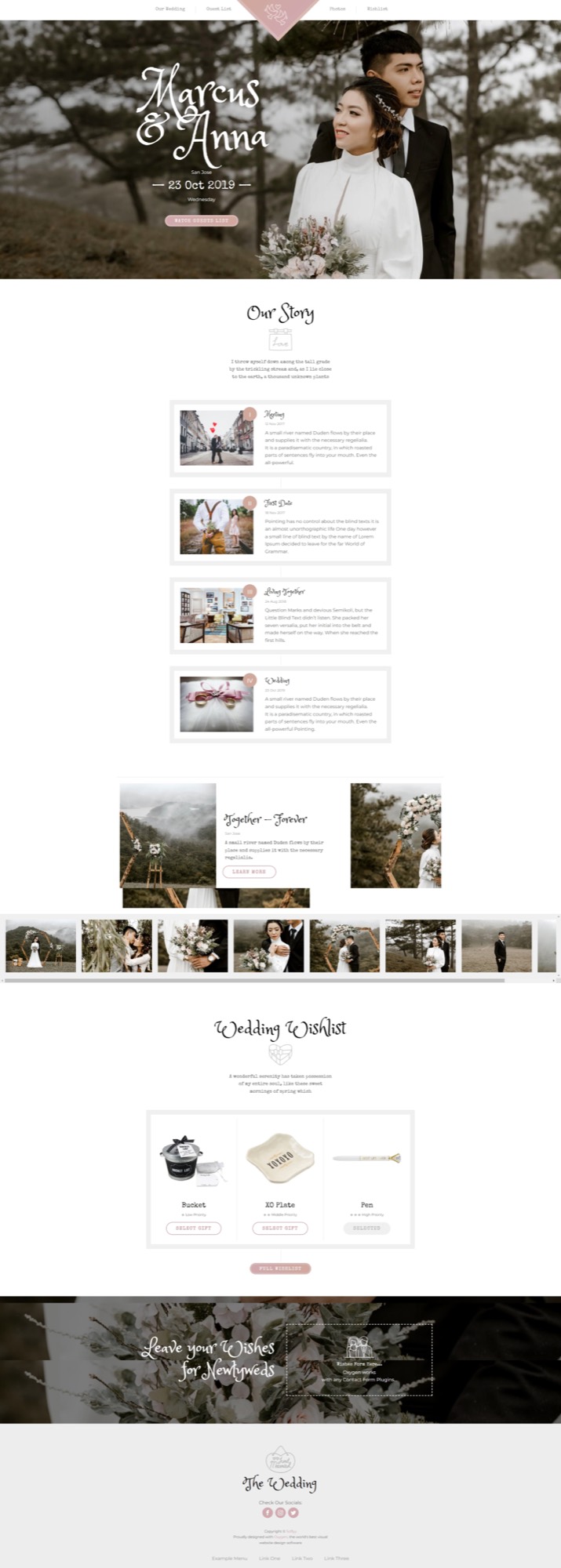 Eracli-Website-Demo: Hochzeiten & Events