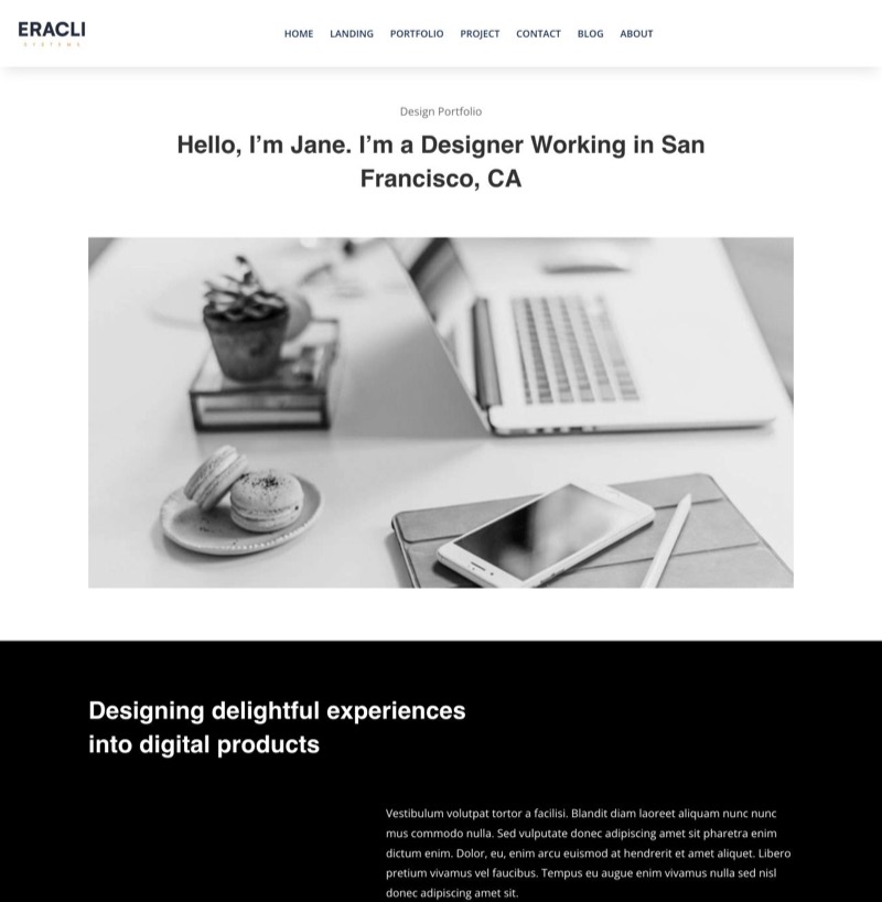 Eracli-Website-Demo: Designportfolio